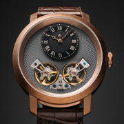 Caspian Automatic Rose Gold Black Brown