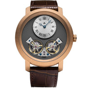 Caspian Automatic Rose Gold Silver Brown