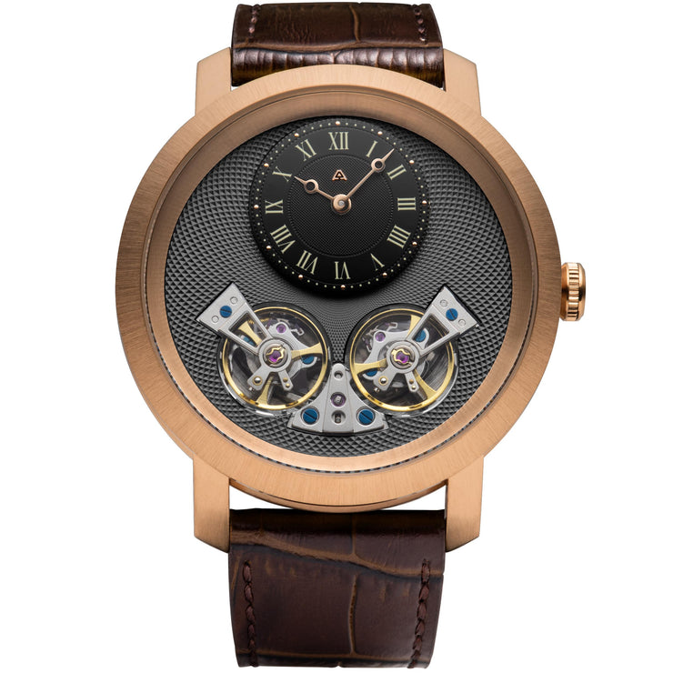 Caspian Automatic Rose Gold Black Brown